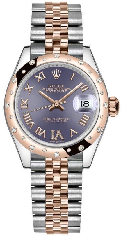 rolex datejust acciaio e oro rosa|rolex datejust 31.